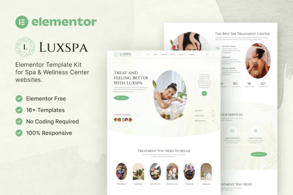 Luxspa – Spa & Wellness Center Elementor 模板套件-myforexstore