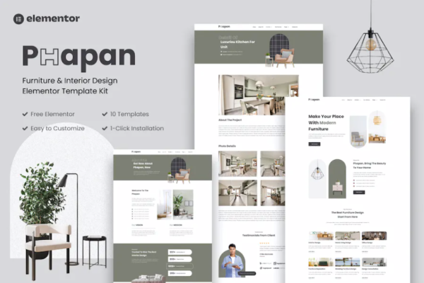Phapan – 家具和室内设计模板套件-极客小站