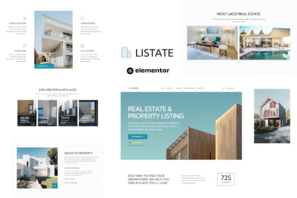 Listate – 房地产和财产清单 Elementor 模板套件-myforexstore