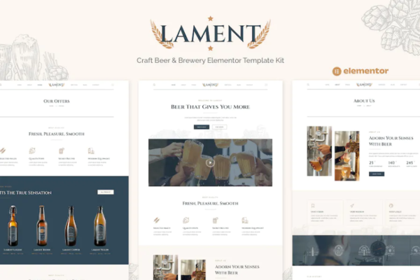 Lament – 精酿啤酒和啤酒厂元素模板套件-myforexstore
