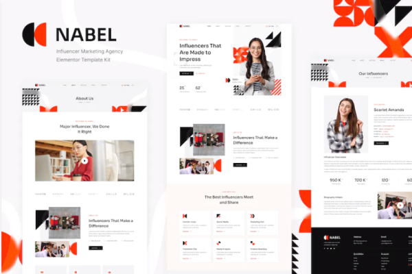 Nabel – 有影响力的营销机构 Elementor 模板套件-myforexstore
