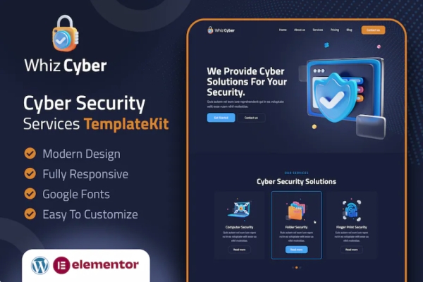 WhizCyber​​ – 网络安全元素模板套件-极客小站