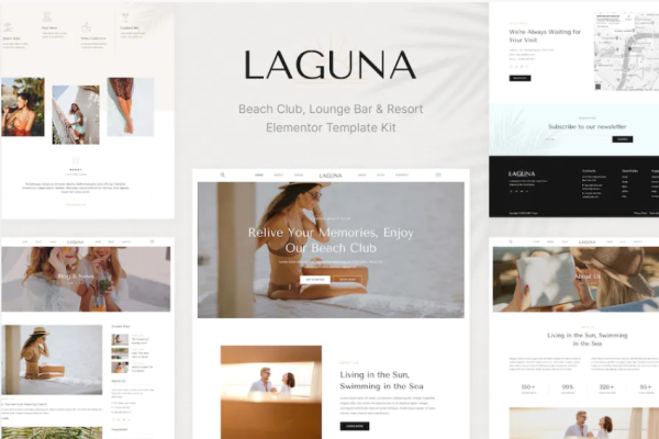 Laguna – 海滩俱乐部酒廊酒吧和度假村 Elementor 模板套件-myforexstore