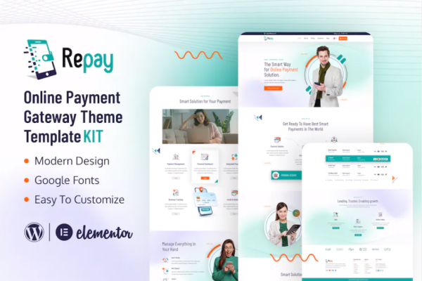 Repay  | 支付网关 Elementor 模板套件-极客小站