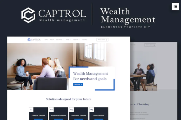 Captrol – 财富管理元素模板套件-极客小站