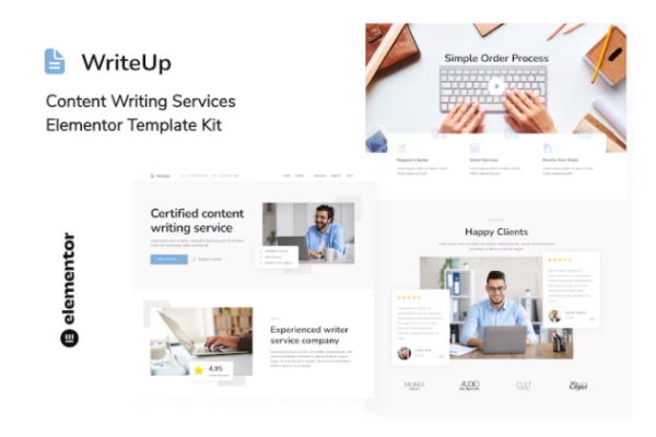 WriteUp – 内容写作服务 Elementor 模板套件-myforexstore