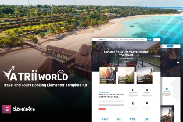 Yatriiworld – 旅游预订元素模板套件-极客小站