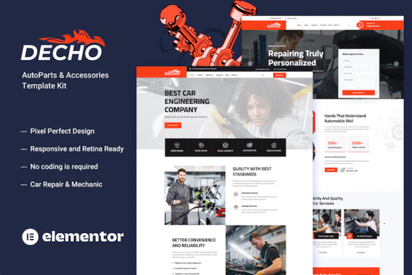 Decho – 汽车维修技工模板套件-极客小站