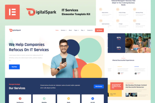 DigitalSpark – IT 服务元素模板套件-极客小站