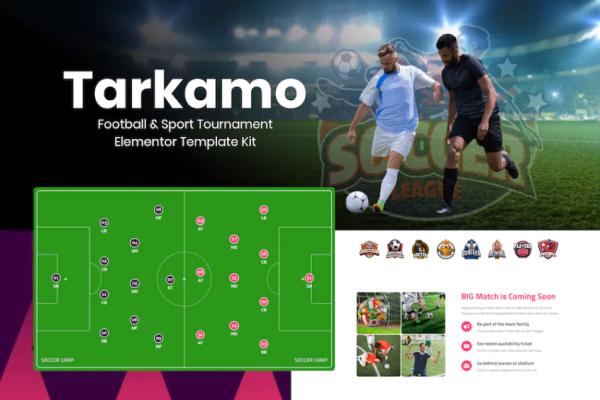 Tarkamo – 足球和运动锦标赛元素模板套件-极客小站
