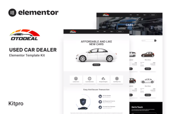 Otodeal – 二手车经销商 Elementor 模板套件-极客小站