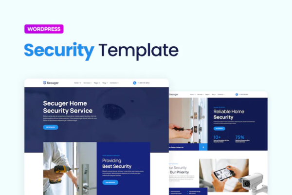 Secuger – 家庭安全 Elementor Pro 模板套件-极客小站