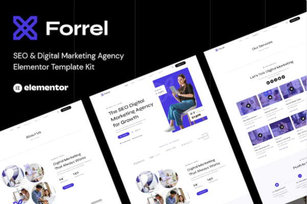 Forrel – SEO 和数字营销机构 Elementor 模板套件-myforexstore
