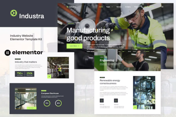 Industra – 工业与制造 Elementor 模板套件-myforexstore