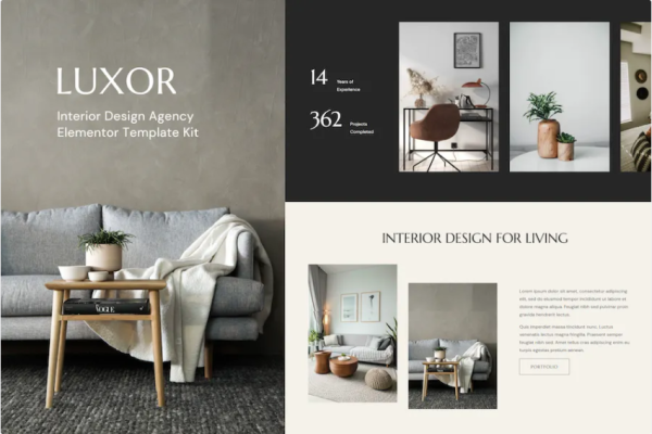 Luxor – 室内设计机构 Elementor 模板套件-myforexstore