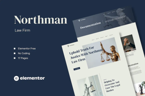 Northman – 律师事务所 Elementor 模板套件-myforexstore