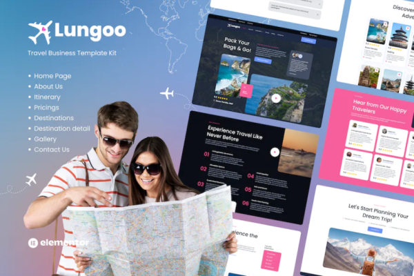 Lungoo – 旅游业务元素模板套件-myforexstore