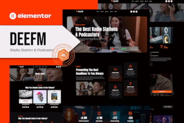 DeeFM – 广播电台和 Podcaster Elementor Pro 模板套件-myforexstore