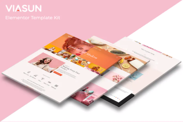 Viasun – 单一产品 Elementor Pro 模板套件-极客小站