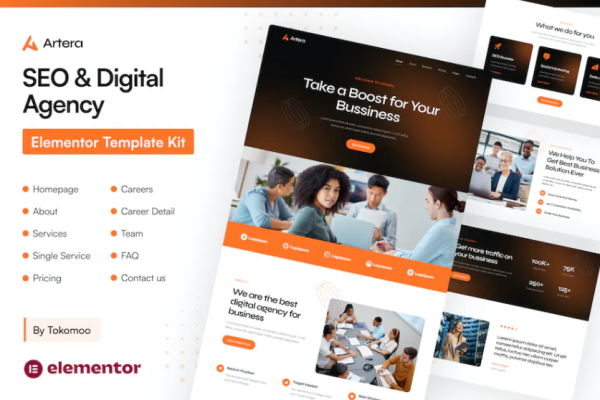 Artera – SEO 和数字代理 Elementor Pro 模板套件-myforexstore
