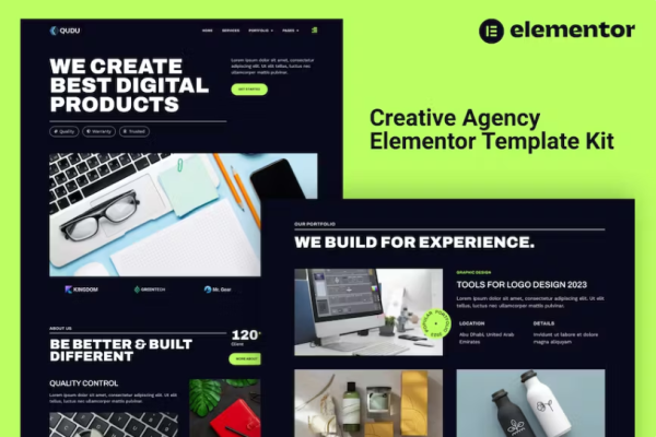 Qudu – Creative Agency Elementor Pro 模板套件-myforexstore