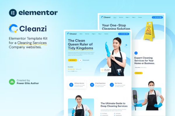 Cleanzi – 清洁服务 Elementor 模板套件-myforexstore