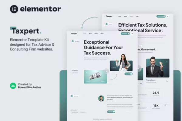 Taxpert – 税务顾问和咨询元素模板套件-极客小站