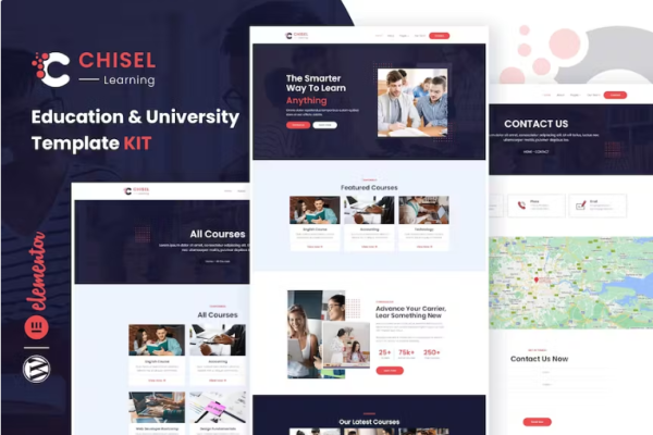 Chisel – 教育和大学 Elementor 模板套件-极客小站