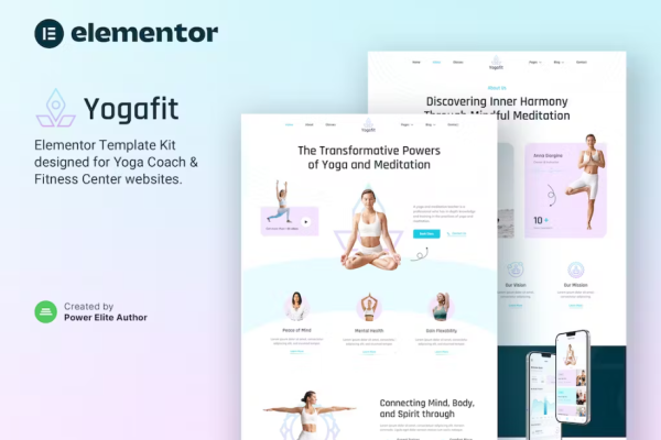 Yogafit – 瑜伽和冥想老师 Elementor 模板套件-myforexstore
