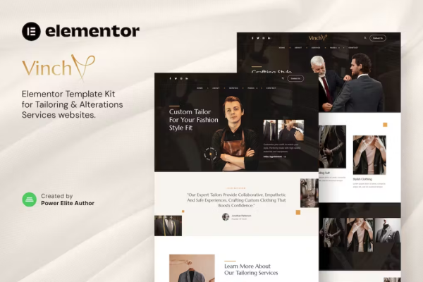 Vinch – 专业剪裁和改造服务 Elementor 模板套件-myforexstore