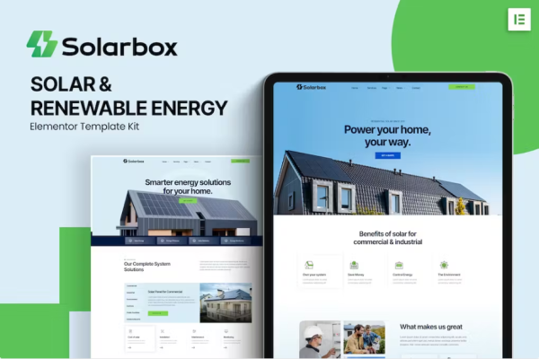 Solarbox – 太阳能和可再生能源元素模板套件-myforexstore