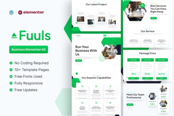 Fuuls-Business Elementor Pro模板套件-极客小站