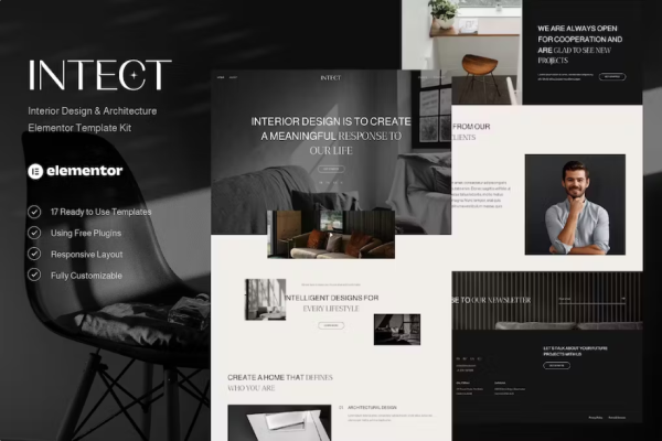 Intect – 室内设计和建筑元素模板套件-极客小站