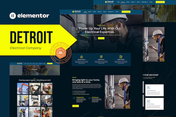 Detroit 底特律 – 电气公司 Elementro Pro 模板套件-myforexstore