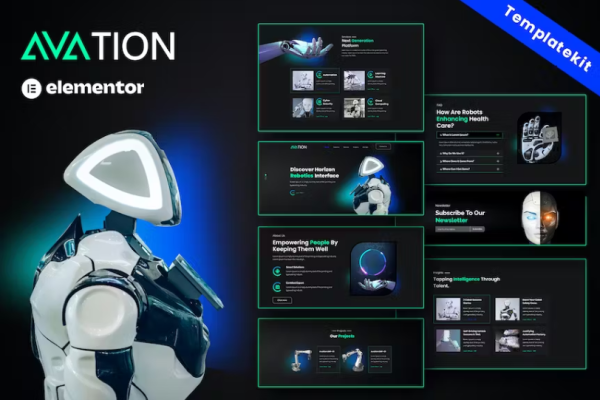 AVATION – 机器人与人工智能 Elementor 模板套件-myforexstore