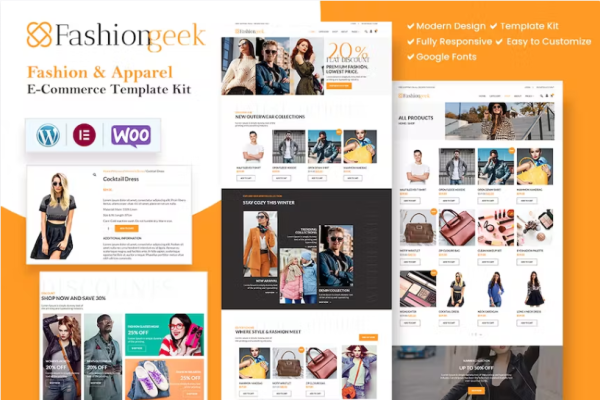 Fashion Geek – WooCommerce 时尚元素模板套件-极客小站