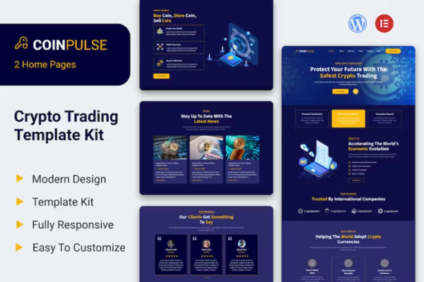 Coinpulse – 加密货币和交易元素模板套件-myforexstore