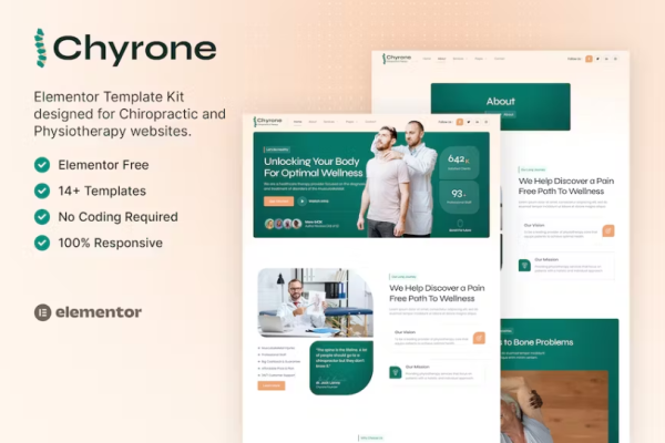 Chyrone – 脊椎按摩疗法和物理疗法元素模板套件-myforexstore