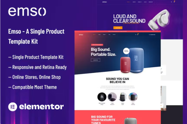 Emso-单一产品元素Elementor模板套件-myforexstore