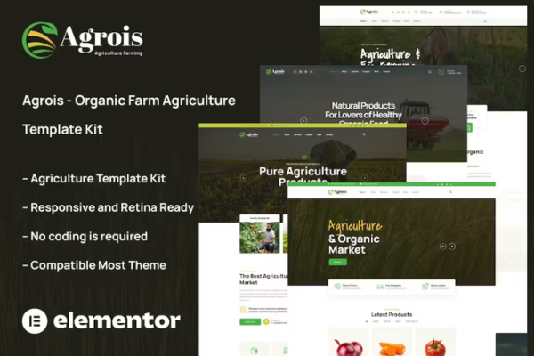 Agrois-有机农场农业模板套件-极客小站