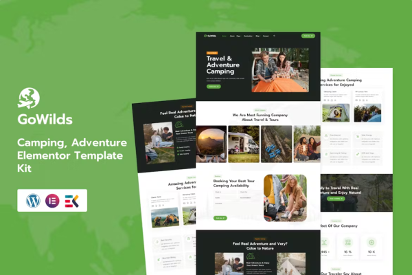 Gowilds – 旅游预订 Elementor 模板套件-极客小站