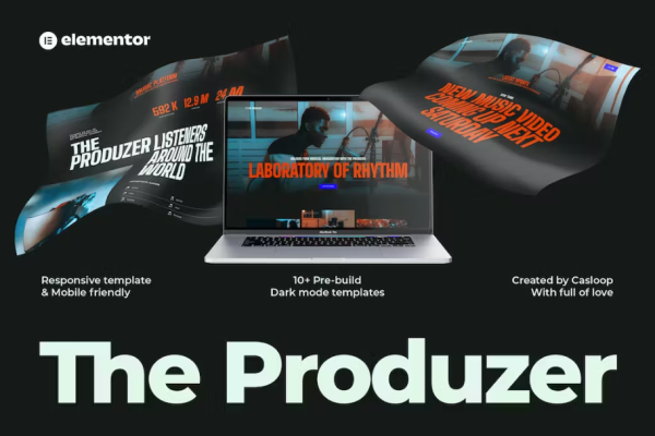 The Produzer – 音乐和乐队 Elementor 模板套件-myforexstore