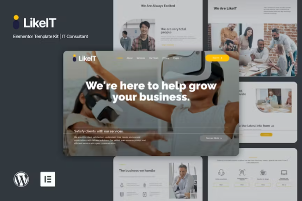 LikeIT – 咨询机构 Elementor Pro 模板套件-极客小站