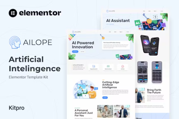Ailope – 人工智能 Elementor 模板套件-极客小站