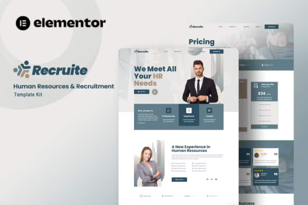 Recruite – 人力资源和招聘 Elementor 模板套件-myforexstore