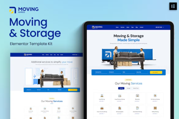 MovingExpress – 搬家和仓储公司 Elementor 模板套件-myforexstore