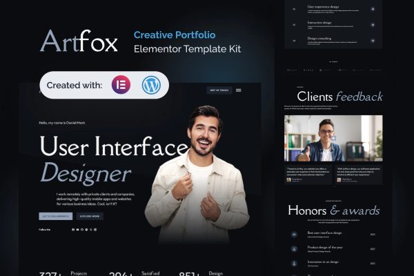 Artfox – 创意作品集 Elementor Pro 模板套件-myforexstore