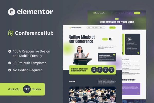 ConferenceHub – 专业活动 Elementor 模板套件-myforexstore