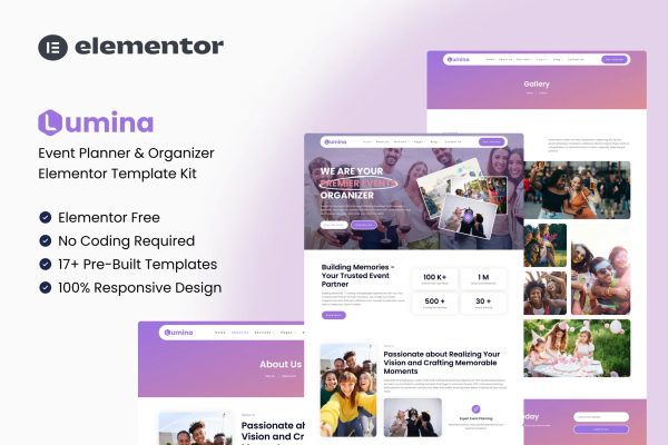 Lumina – 活动策划与组织者 Elementor 模板套件-myforexstore