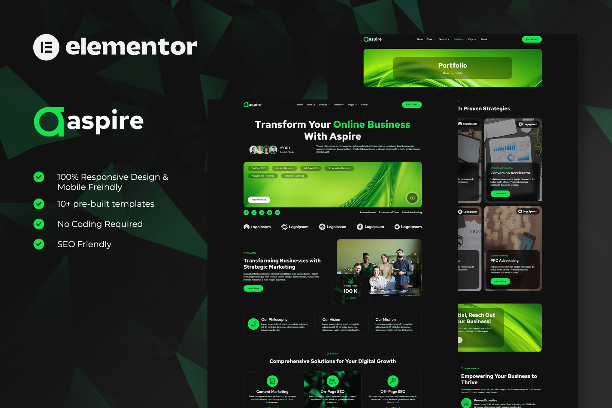 Aspire – SEO 和数字营销 Elementor 模板套件-myforexstore